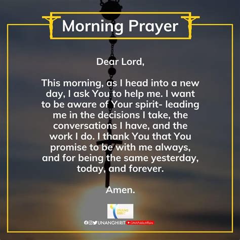 Monday Morning Prayer Lord Let Your Holy Spirit Lead Me Today In