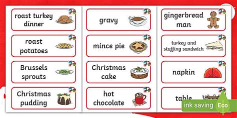 Christmas Cafe Role Play Labels Christmas Caf Twinkl