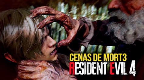 TODAS AS CENAS DE M0RT3 DO LEON NO RESIDENT EVIL 4 REMAKE YouTube