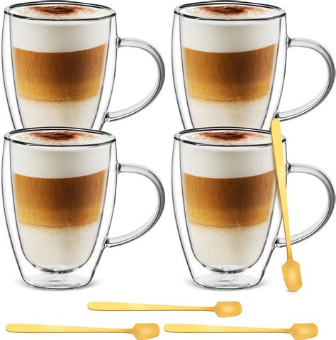 Doppelwandige Kaffeetassen Cappuccino Tassen Glastassen Mit Henkel