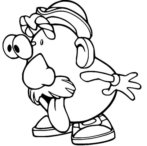 Coloriage Mr Potato Head Tongue Out Coloriage Mr Potato Head