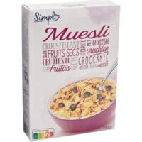 C R Ales Muesli Aux Fruits Secs Simpl La Boite De G Prix Carrefour