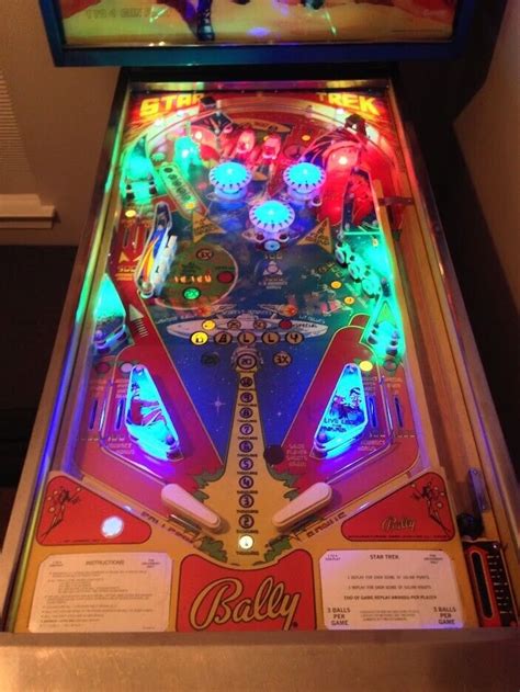 Bally Star Trek Pinball Machine W Replica Prototype Backglass