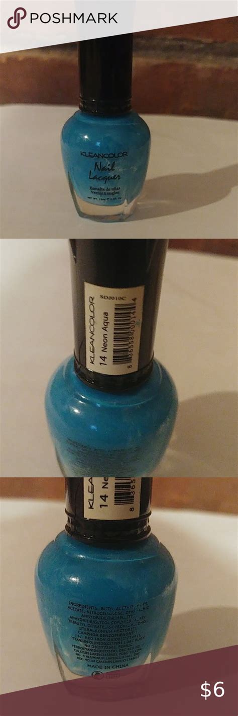 ️hp ️ Kleancolor Nail Lacquer Neon Aqua Nail Polish Aqua Nail Polish Aqua Nails Nail Polish