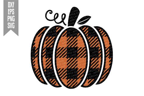 Plaid Pumpkin Svg Cut File Buffalo Check Svg Dxf Eps Png