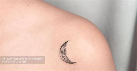 Crescent Moon Tattoo On The Shoulder