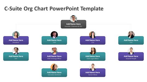 C Suite Org Chart Powerpoint Template Ppt Templates