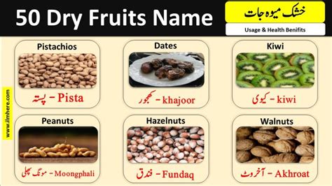 Dry Fruits Names In Urdu And English Ilmhere