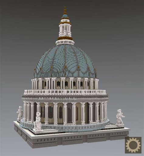 An Architectural Model Of The Dome Of A Building