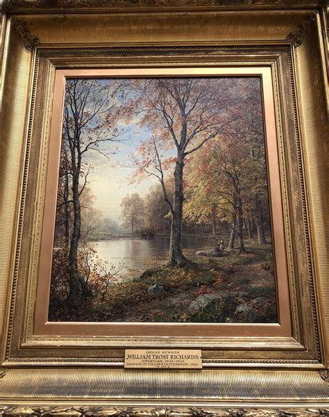 William Trost Richards Indian Summer Actual Painting In The