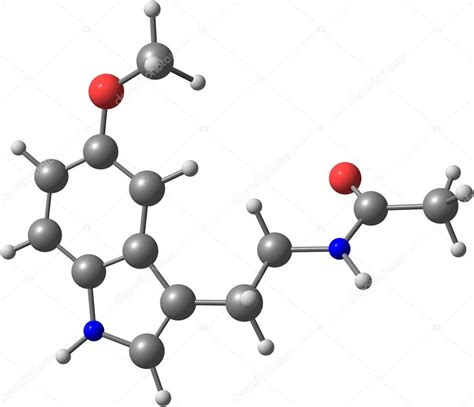 Molecule of Melatonin isolated on white Stock Photo by ©olla.davies ...