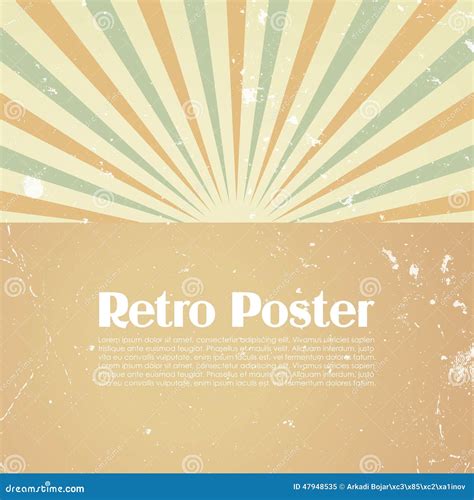 Retro Poster Template Stock Vector Illustration Of Page 47948535