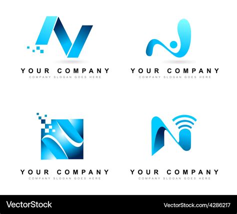 Letter N logo Design Royalty Free Vector Image