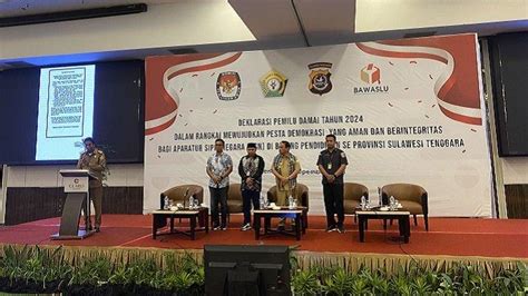 Dikbud Sulawesi Tenggara Gelar Deklarasi Pemilu Damai 2024 Jaga