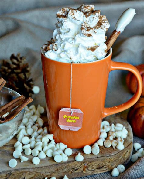 Pumpkin Spice Tea Latte with Chocolate Dipped Cinnamon Stir Sticks ...