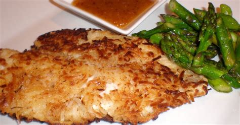 Authentic Suburban Gourmet Coconut Crusted Tilapia With Spicy Apricot