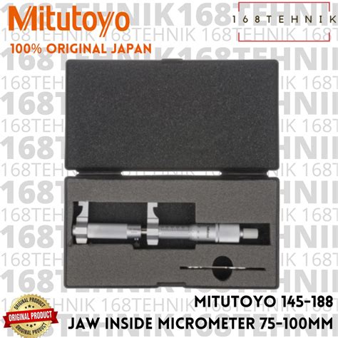 Jual MITUTOYO 145 188 JAW INSIDE MICROMETER 75 100 MM MIKROMETER DALAM