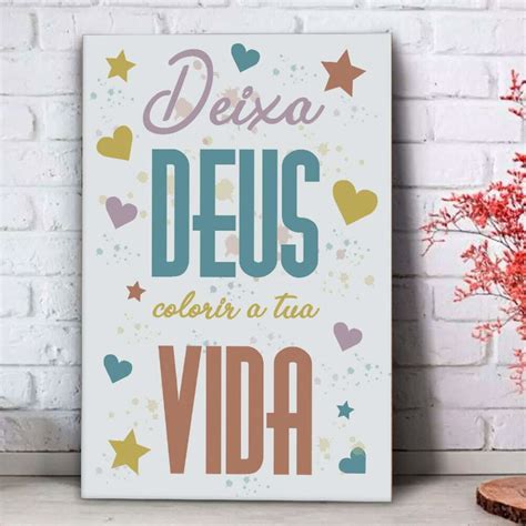 Placa Decorativa Fé E Religião Frase Deus 15x20cm Elo7