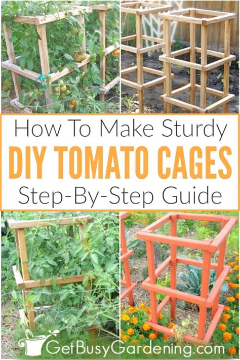 How To Make Sturdy Diy Wooden Tomato Cages Get Busy Gardening Tomato Cages Tomato Cage Diy