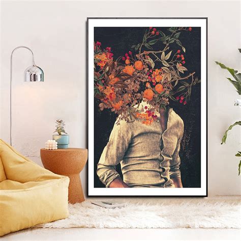 Floral You Loved Me 1000 Year Art Print Canvas Painting Man And Woman ...