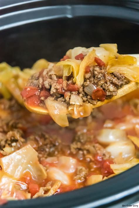 Crockpot Unstuffed Cabbage Rolls Slow Cooker Living