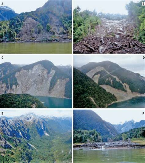 Examples of the different types of earthquake-induced landslides in the ...
