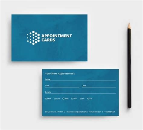 Pre-printed Custom Appointment Cards | Appointment cards, Personal ...