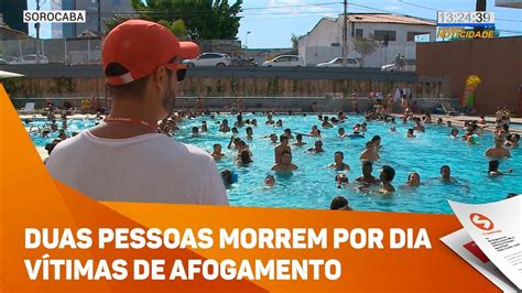 Duas pessoas morrem por dia vítimas de afogamento TV SOROCABA SBT