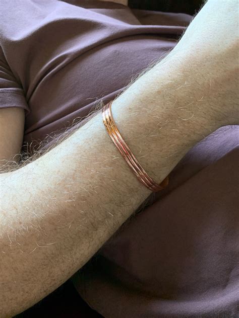 Pure Copper Bracelet Large Sized Men S Copper Bracelet Anti Stress