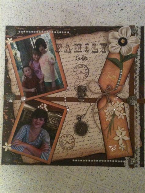 My Very First Scrapbook Page Layout For A Shadow Box It Took Me Forever To Complete For I