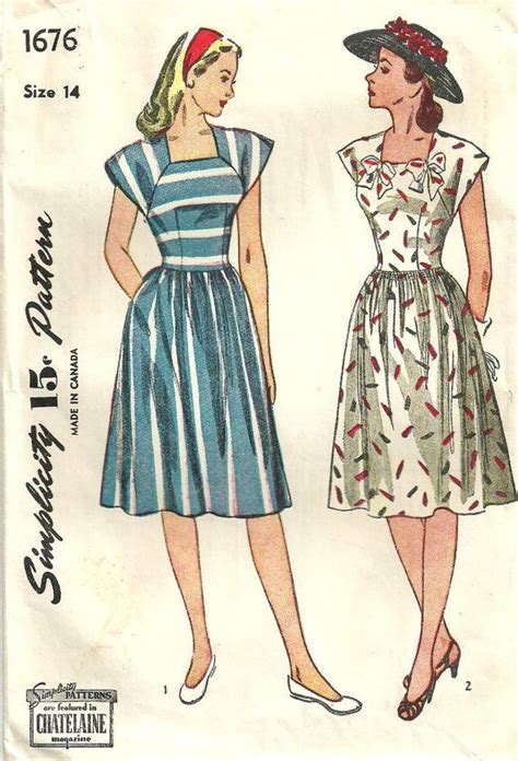 Retro Sewing Patterns Vintage Dress Patterns Dress Sewing Pattern Simplicity Sewing Patterns