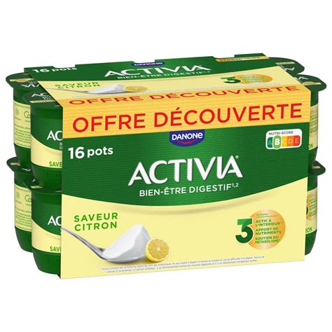 Yaourt citron bifidus ACTIVIA les 16 pots de 125g à Prix Carrefour