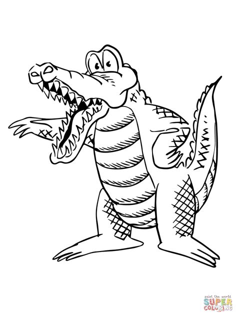 Cartoon Alligator coloring page | Free Printable Coloring Pages