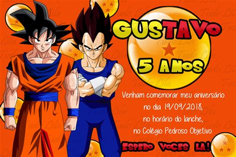 5 Convite Dragon Ball Grátis para Baixar e Imprimir