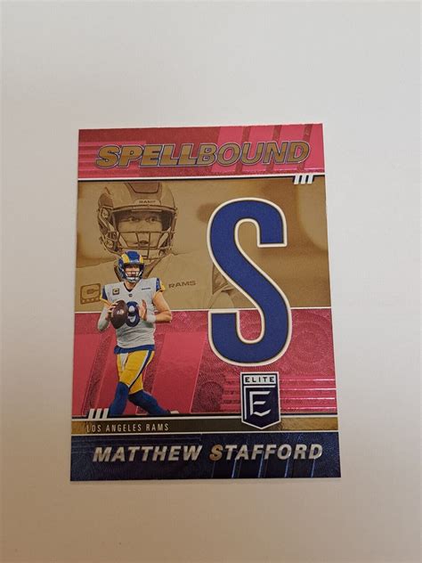 Panini Donruss Elite Spellbound Pink Letter O Sb Ms Matthew