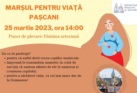 Marșul pentru viață în acest sfârșit de săptămână la Pașcani și Hârlău