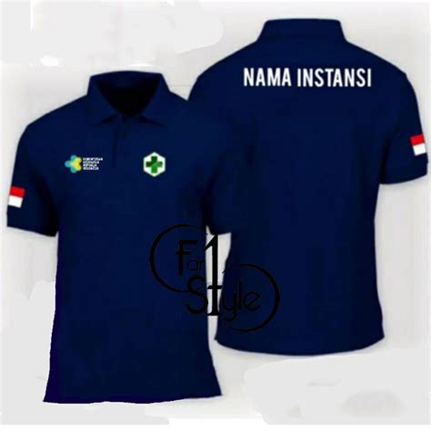 KAOS KERAH POLO SHIRT KEMENKES BISA REQUEST NAMA INSTANSI Shopee