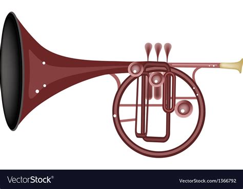 A Musical Straight Mellophone Royalty Free Vector Image