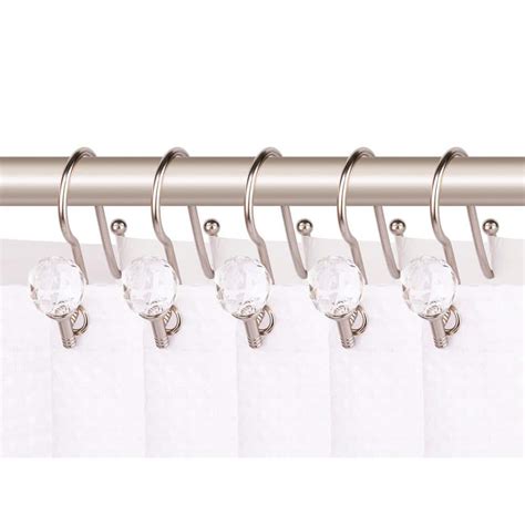 Utopia Alley Double Shower Curtain Hooks For Bathroom Rustproof Zinc