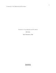 Unit Docx Evaluation Of Test Materials And Procedures Evaluation