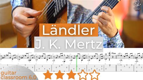 J K Mertz Ländler Free Classical Guitar Sheet Music TAB YouTube