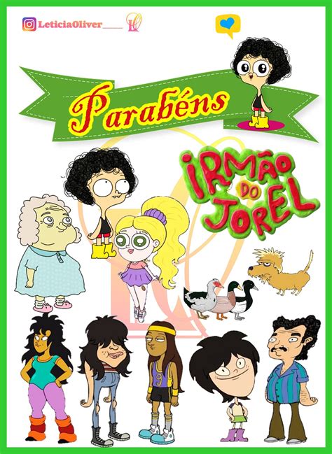 Personagens individuais do desenho Irmão do Jorel para ser colocado em