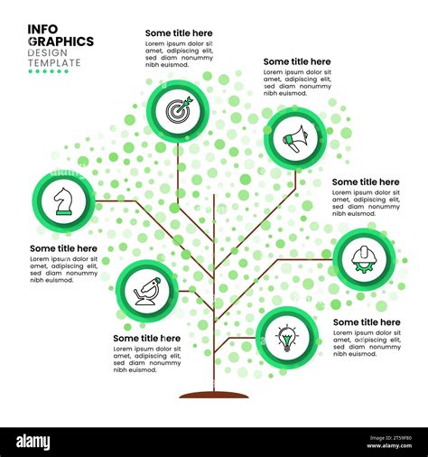 Infographic Template With Icons And 6 Options Or Steps Abstract Tree