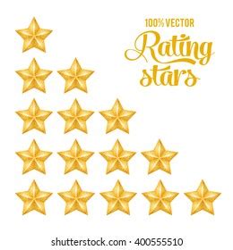 Five Stars Ratings Shadow Reflections On Stock Vector Royalty Free