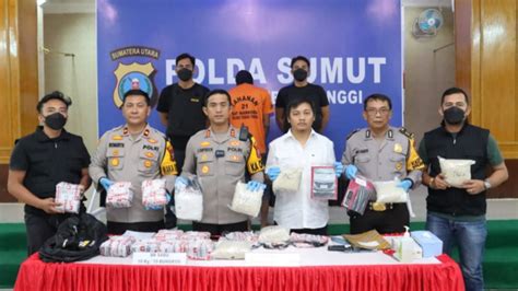 Polres Tebing Tinggi Ungkap Jaringan Narkoba Internasional Sita 10 Kg