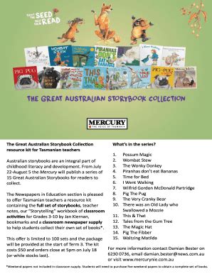 Fillable Online The Great Australian Storybook Collection Fax Email