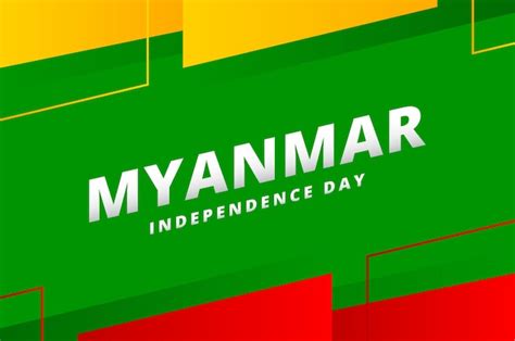 Premium Vector Myanmar Independence Day Vector Design Illustration