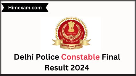 Delhi Police Constable Final Result 2024