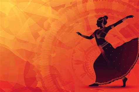 Premium Photo | Indian woman dance indian illustration background