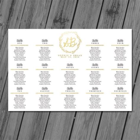 Wedding Seating Chart Wedding Seating Sign Seating Chart Poster